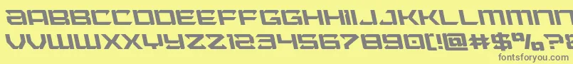 Laserwolfleft Font – Gray Fonts on Yellow Background