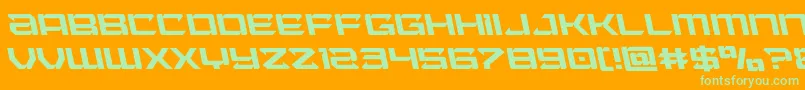 Laserwolfleft Font – Green Fonts on Orange Background