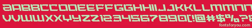 Laserwolfleft Font – Green Fonts on Red Background