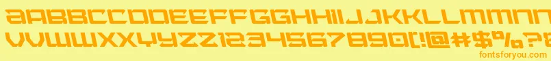 Laserwolfleft Font – Orange Fonts on Yellow Background