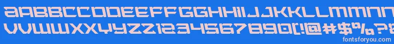 Laserwolfleft Font – Pink Fonts on Blue Background