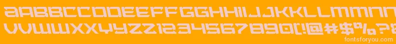 Laserwolfleft Font – Pink Fonts on Orange Background
