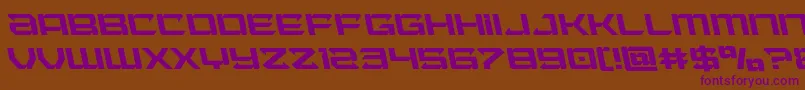 Fonte Laserwolfleft – fontes roxas em um fundo marrom