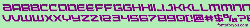 Laserwolfleft Font – Purple Fonts on Green Background