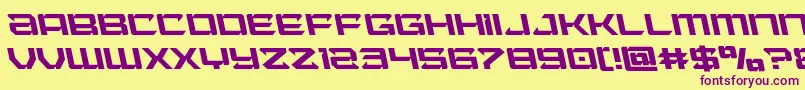 Laserwolfleft Font – Purple Fonts on Yellow Background