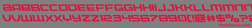 Fonte Laserwolfleft – fontes vermelhas em um fundo cinza