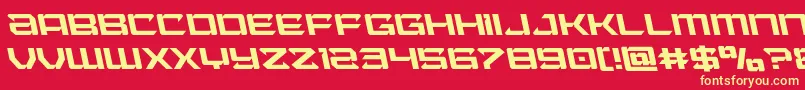 Laserwolfleft Font – Yellow Fonts on Red Background