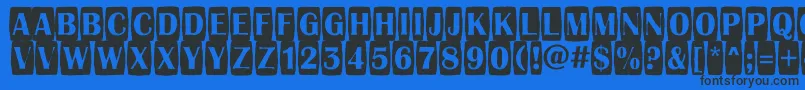 AAlbionictitulcmjgg Font – Black Fonts on Blue Background