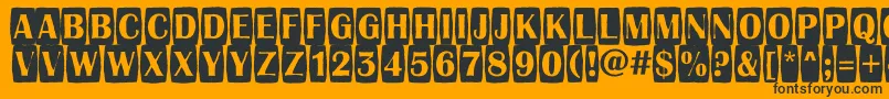 AAlbionictitulcmjgg-Schriftart – Schwarze Schriften auf orangefarbenem Hintergrund