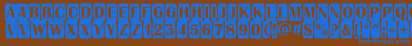 AAlbionictitulcmjgg Font – Blue Fonts on Brown Background