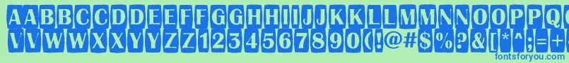 AAlbionictitulcmjgg Font – Blue Fonts on Green Background