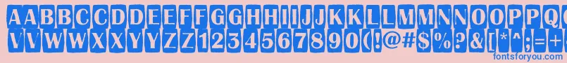 AAlbionictitulcmjgg Font – Blue Fonts on Pink Background