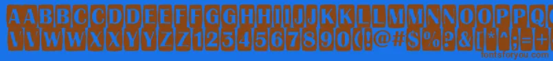 AAlbionictitulcmjgg Font – Brown Fonts on Blue Background