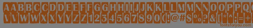 AAlbionictitulcmjgg Font – Brown Fonts on Gray Background