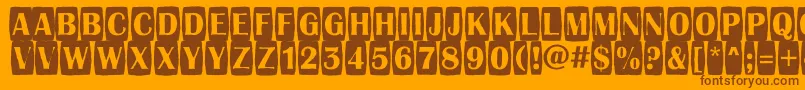 AAlbionictitulcmjgg Font – Brown Fonts on Orange Background