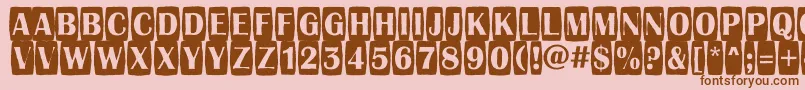 AAlbionictitulcmjgg Font – Brown Fonts on Pink Background