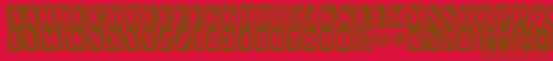 AAlbionictitulcmjgg Font – Brown Fonts on Red Background