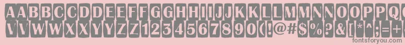 AAlbionictitulcmjgg Font – Gray Fonts on Pink Background