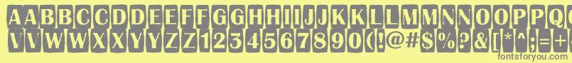 AAlbionictitulcmjgg Font – Gray Fonts on Yellow Background