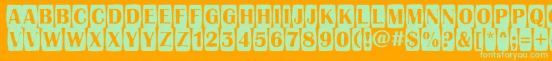 AAlbionictitulcmjgg Font – Green Fonts on Orange Background