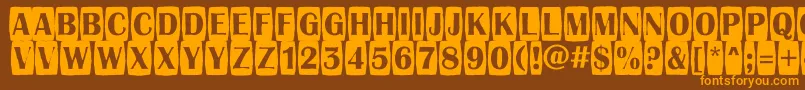 AAlbionictitulcmjgg Font – Orange Fonts on Brown Background