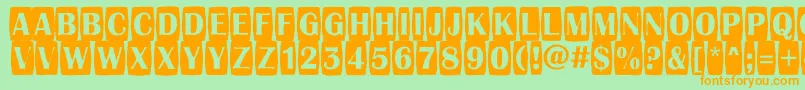 AAlbionictitulcmjgg Font – Orange Fonts on Green Background