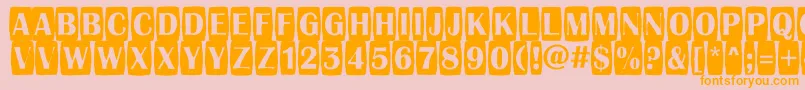 AAlbionictitulcmjgg Font – Orange Fonts on Pink Background
