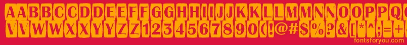 AAlbionictitulcmjgg Font – Orange Fonts on Red Background