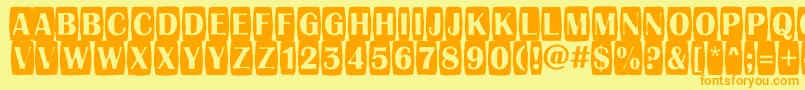 AAlbionictitulcmjgg Font – Orange Fonts on Yellow Background