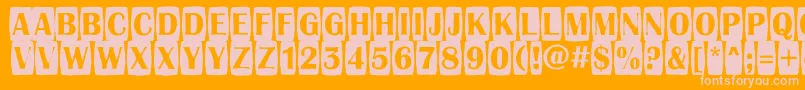 AAlbionictitulcmjgg Font – Pink Fonts on Orange Background