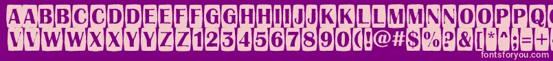 AAlbionictitulcmjgg Font – Pink Fonts on Purple Background
