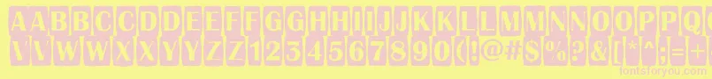AAlbionictitulcmjgg Font – Pink Fonts on Yellow Background