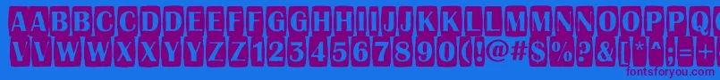 AAlbionictitulcmjgg Font – Purple Fonts on Blue Background