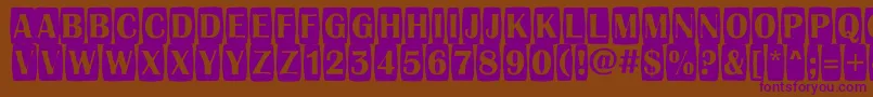 AAlbionictitulcmjgg Font – Purple Fonts on Brown Background