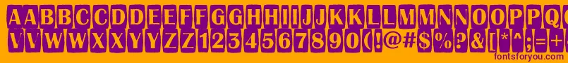 AAlbionictitulcmjgg Font – Purple Fonts on Orange Background