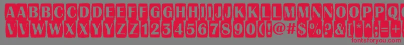 AAlbionictitulcmjgg Font – Red Fonts on Gray Background