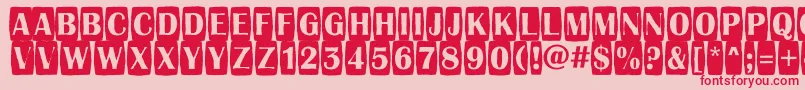 Шрифт AAlbionictitulcmjgg – красные шрифты на розовом фоне