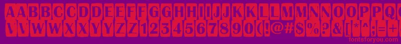 AAlbionictitulcmjgg Font – Red Fonts on Purple Background