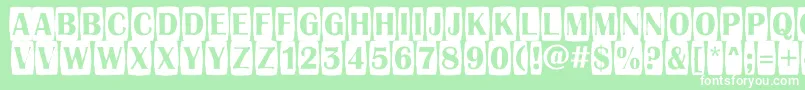 AAlbionictitulcmjgg Font – White Fonts on Green Background