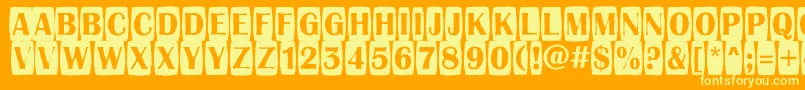 AAlbionictitulcmjgg Font – Yellow Fonts on Orange Background
