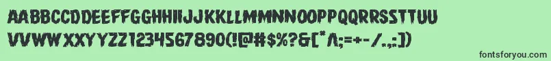 Direwolfexpand Font – Black Fonts on Green Background