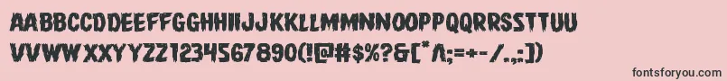 Direwolfexpand Font – Black Fonts on Pink Background