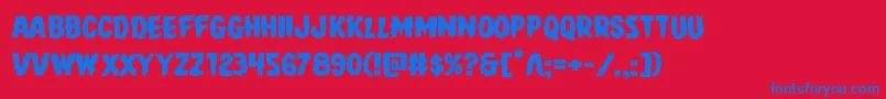 Direwolfexpand Font – Blue Fonts on Red Background