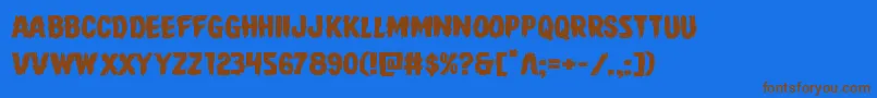 Direwolfexpand Font – Brown Fonts on Blue Background