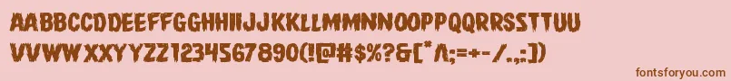 Direwolfexpand Font – Brown Fonts on Pink Background