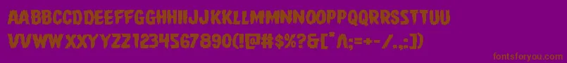 Direwolfexpand Font – Brown Fonts on Purple Background