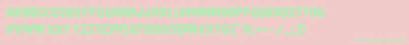 Direwolfexpand Font – Green Fonts on Pink Background