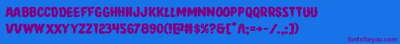 Direwolfexpand Font – Purple Fonts on Blue Background