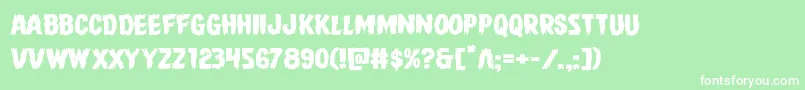 Direwolfexpand Font – White Fonts on Green Background