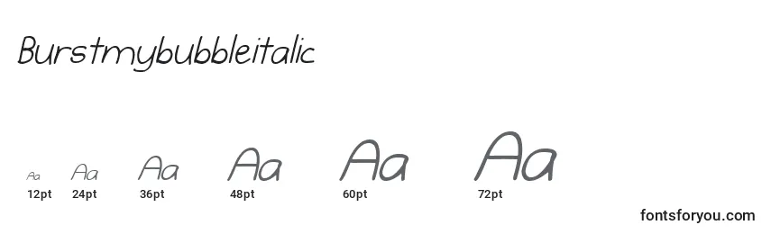 Burstmybubbleitalic Font Sizes